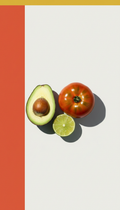 Fresh produce set, curated trio